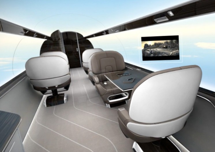 Самолет концепт с панорамными стенками IXION Jet 