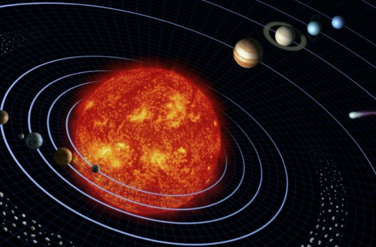 Почему Земля не падает на Солнце как и любая другая планета? Cила гравитации между Солнцем и Землей