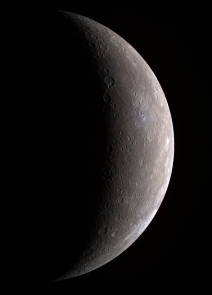 Меркурий, снимок с космического аппарата MESSENGER