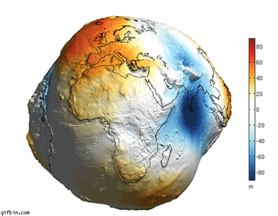 Анимированная гравитационная модель Земли